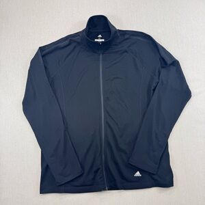 Adidas Sweater Jacket Women’s  XL Black Golf Long Sleeve Thumb Holes Full Zip